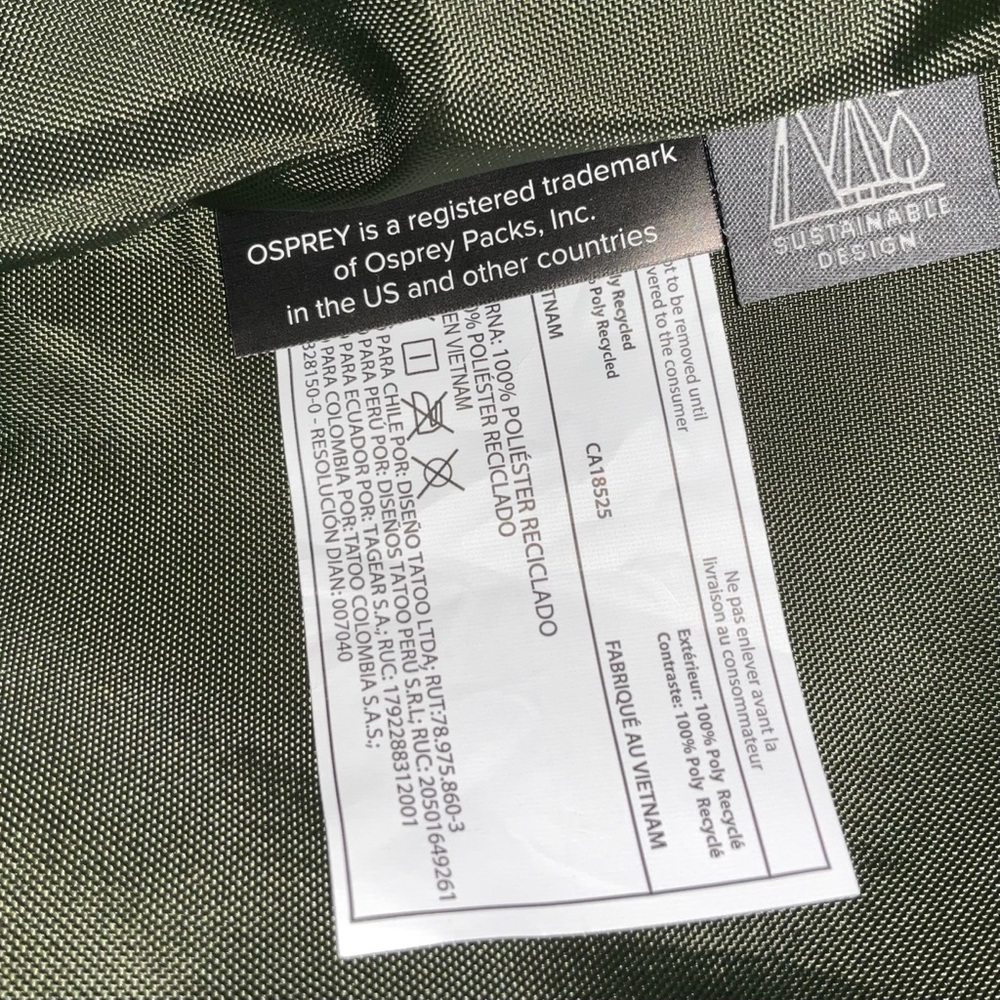 NWT Osprey Arcane 12L Tote Bag in Stonewash Black - Picture 10 of 12